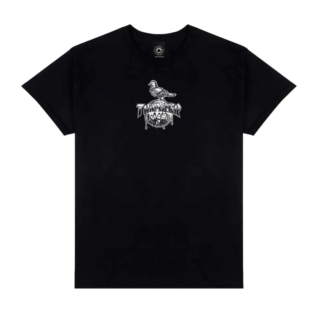 Thrasher x Anti Hero Cover The Earth T-Shirt Black