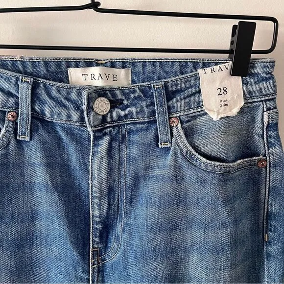 TRAVE REVOLVE Irina Slim Straight Jeans, Breakdown, Size 28