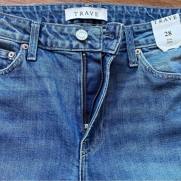 TRAVE REVOLVE Irina Slim Straight Jeans, Breakdown, Size 28