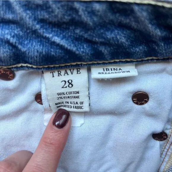TRAVE REVOLVE Irina Slim Straight Jeans, Breakdown, Size 28