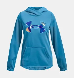 Under Armour Girls' Armour Fleece® Iridescent Big Logo Hoodie