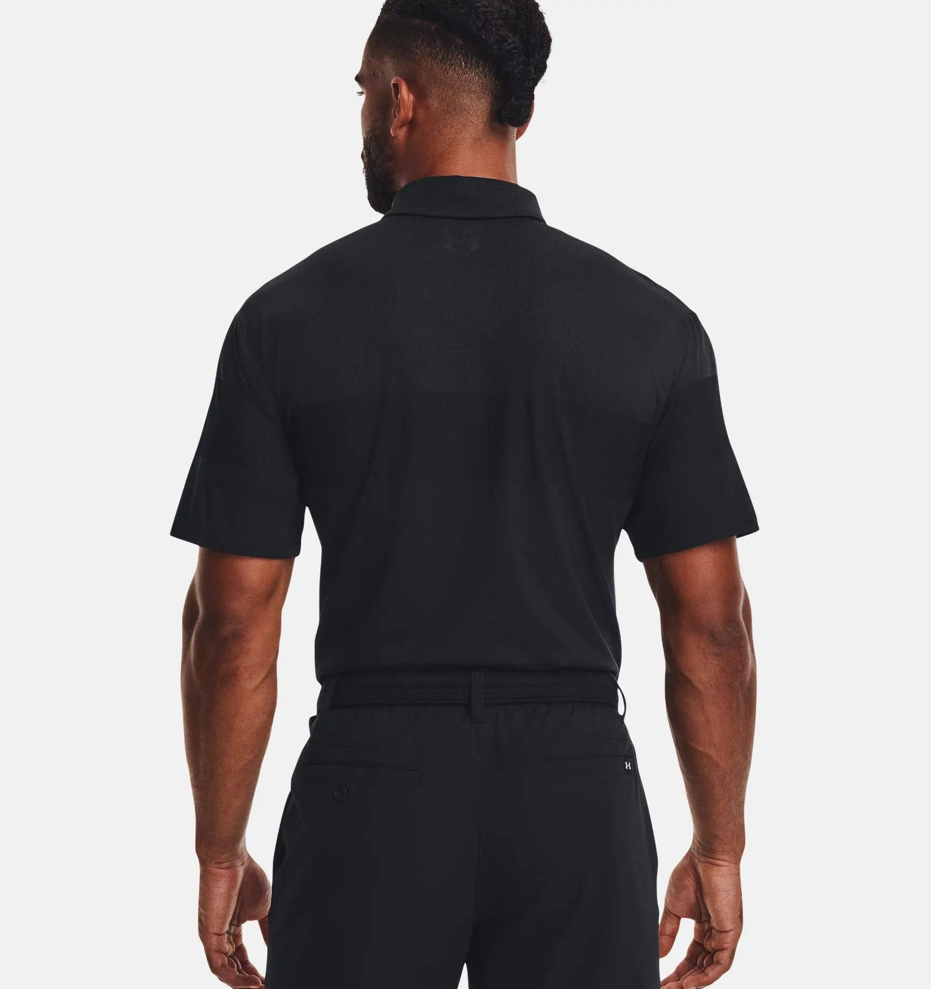 Under Armour Mens Playoff 2.0 Ridge Block Polo - BLACK