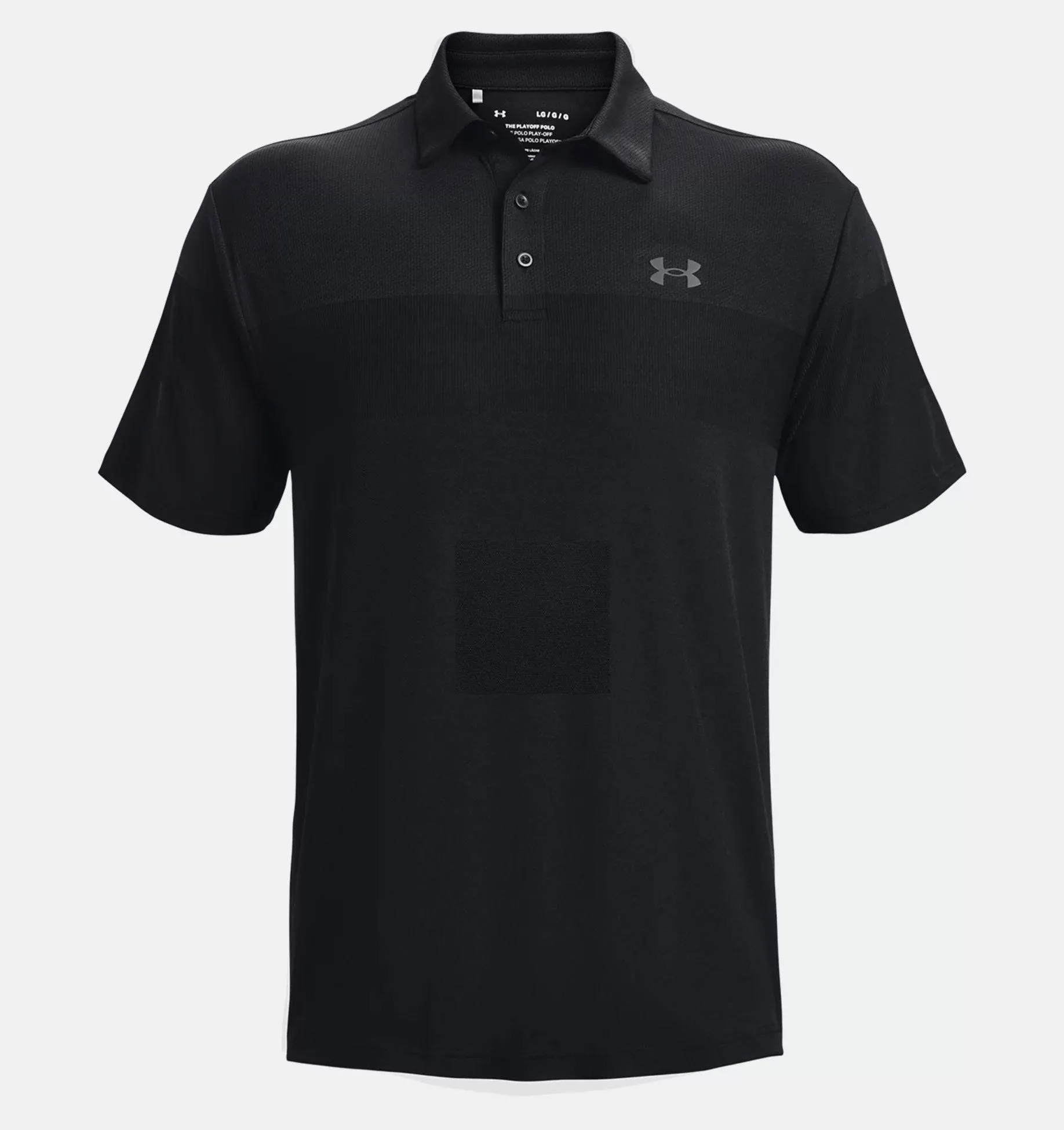 Under Armour Mens Playoff 2.0 Ridge Block Polo - BLACK