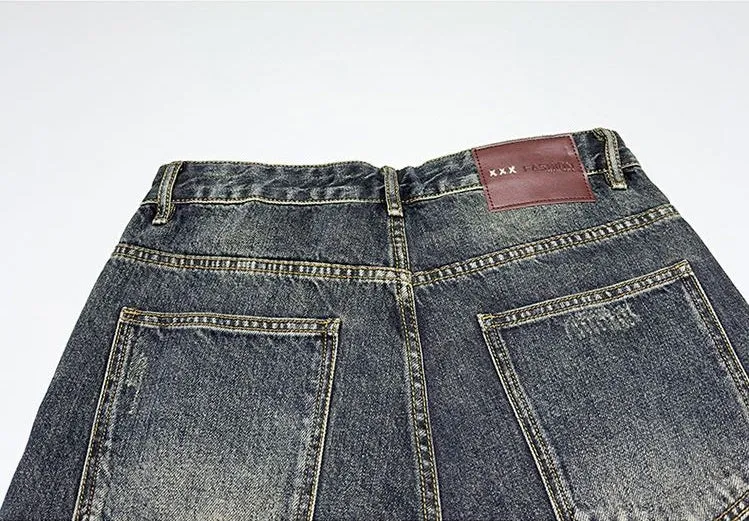 Urban Vintage Washed Cotton Jeans in a Relaxed Fit