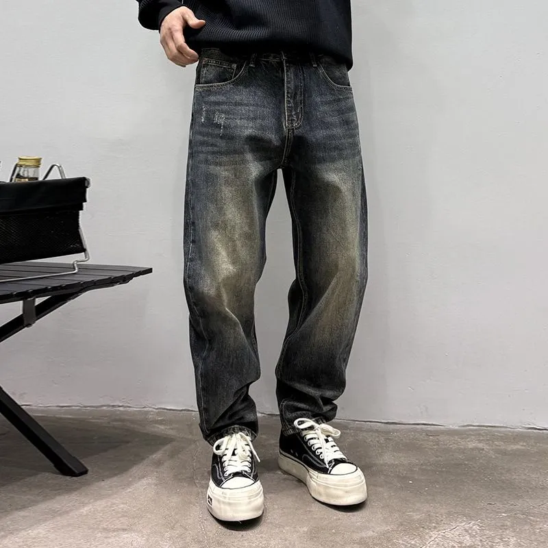 Urban Vintage Washed Cotton Jeans in a Relaxed Fit
