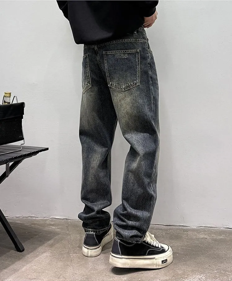 Urban Vintage Washed Cotton Jeans in a Relaxed Fit