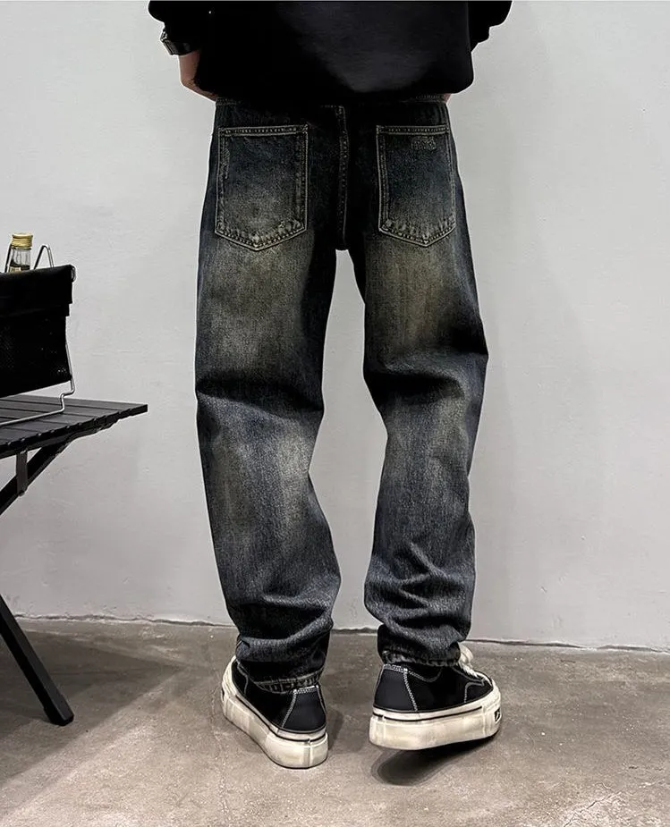 Urban Vintage Washed Cotton Jeans in a Relaxed Fit