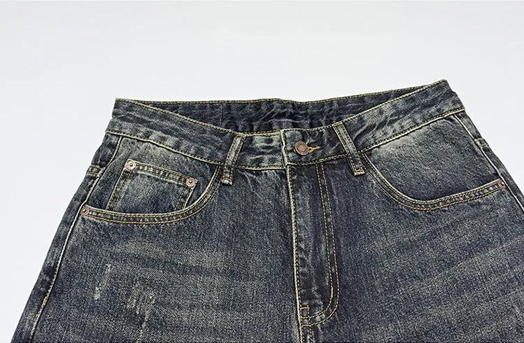 Urban Vintage Washed Cotton Jeans in a Relaxed Fit