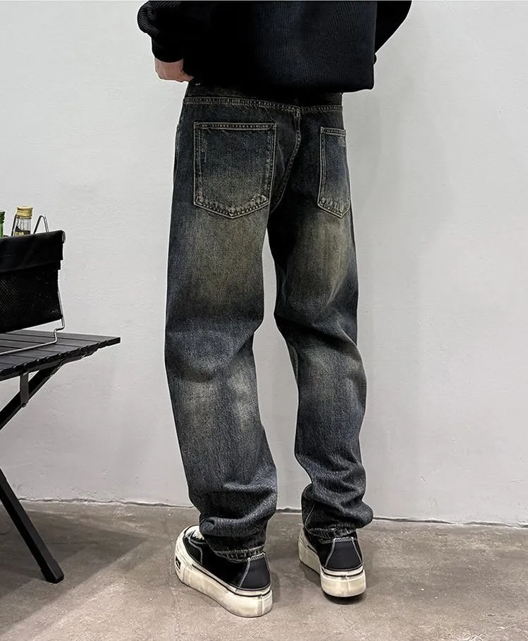 Urban Vintage Washed Cotton Jeans in a Relaxed Fit