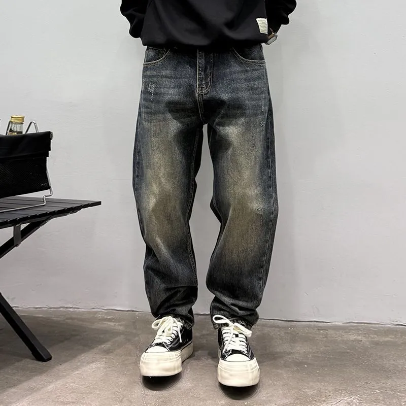 Urban Vintage Washed Cotton Jeans in a Relaxed Fit