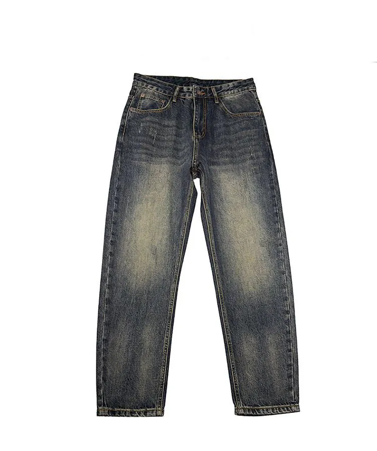Urban Vintage Washed Cotton Jeans in a Relaxed Fit