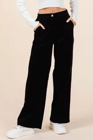Vintage Corduroy Pants with Back Elastic Waistband