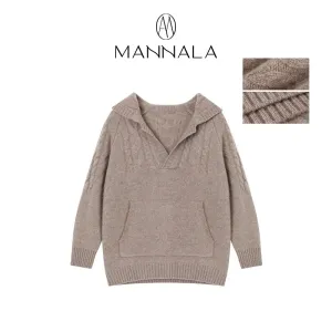 Vintage Nordic Cashmere Wool Hooded Sweater