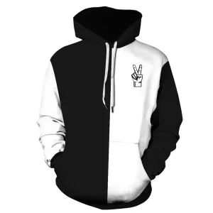 White and Black Winter Sweatshirt