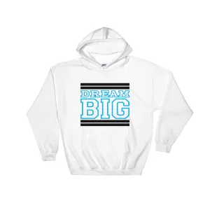 White Black and Carolina Blue Hooded Sweatshirt