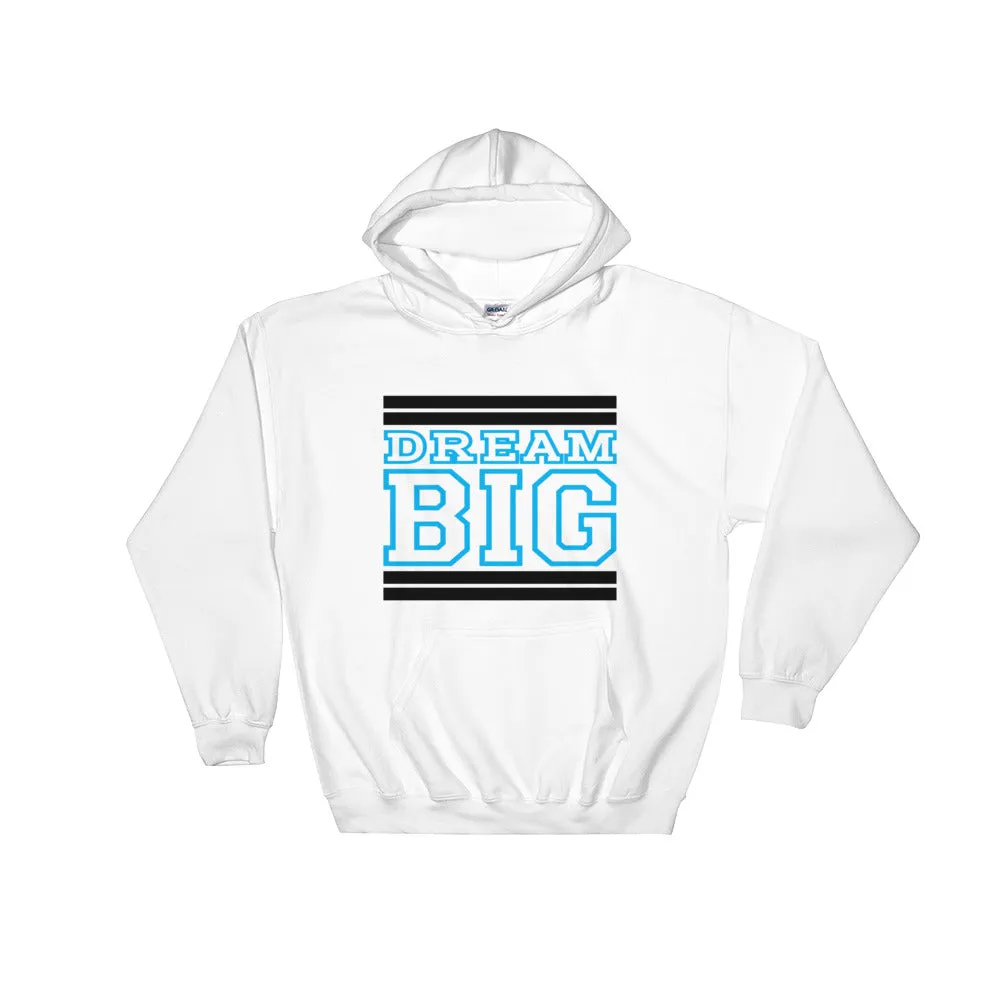 White Black and Carolina Blue Hooded Sweatshirt