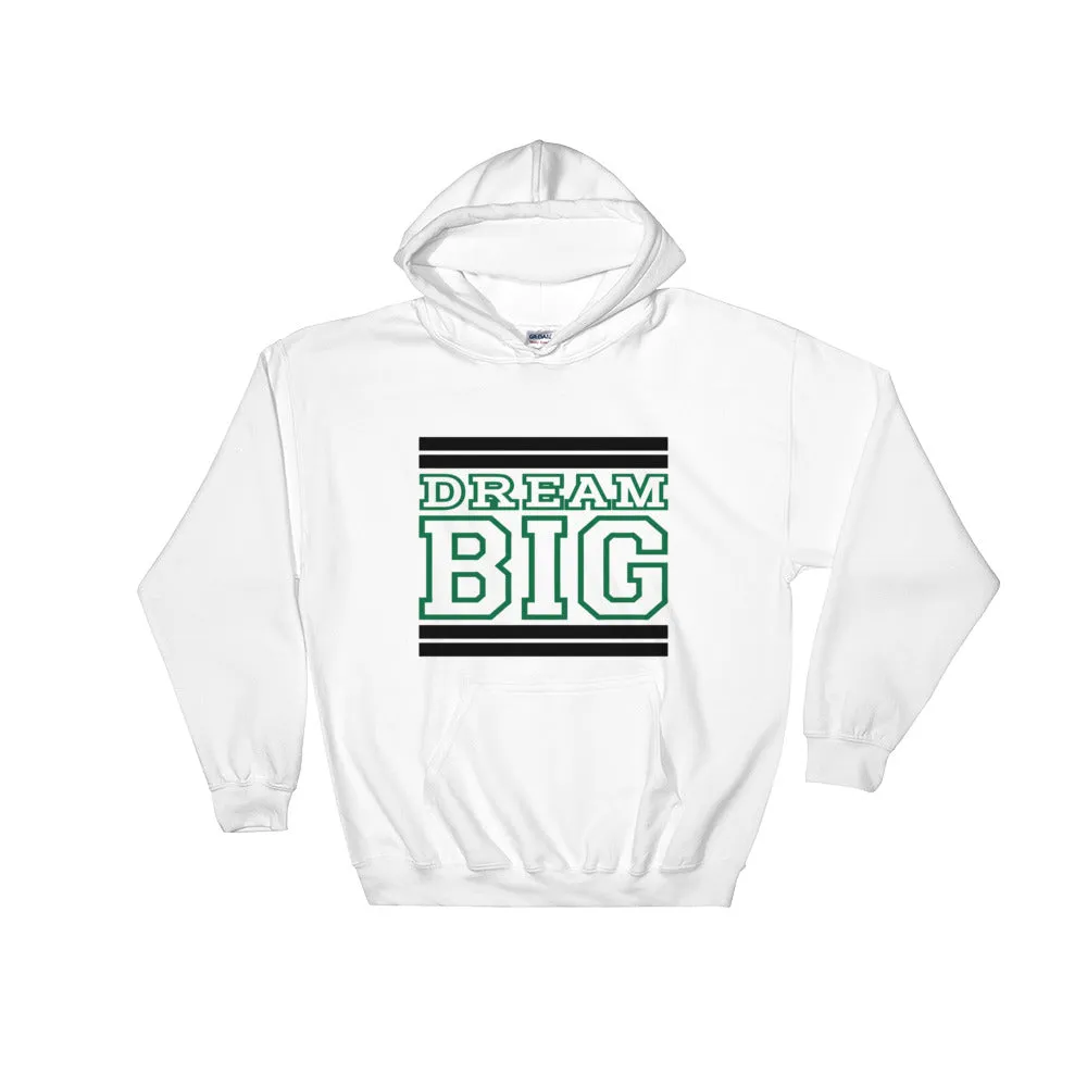 White Black and Green Hooded Sweatshirt