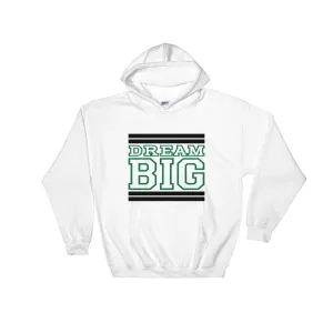 White Black and Green Hooded Sweatshirt