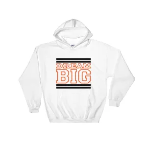 White Black and Orange Hooded Sweatshirt