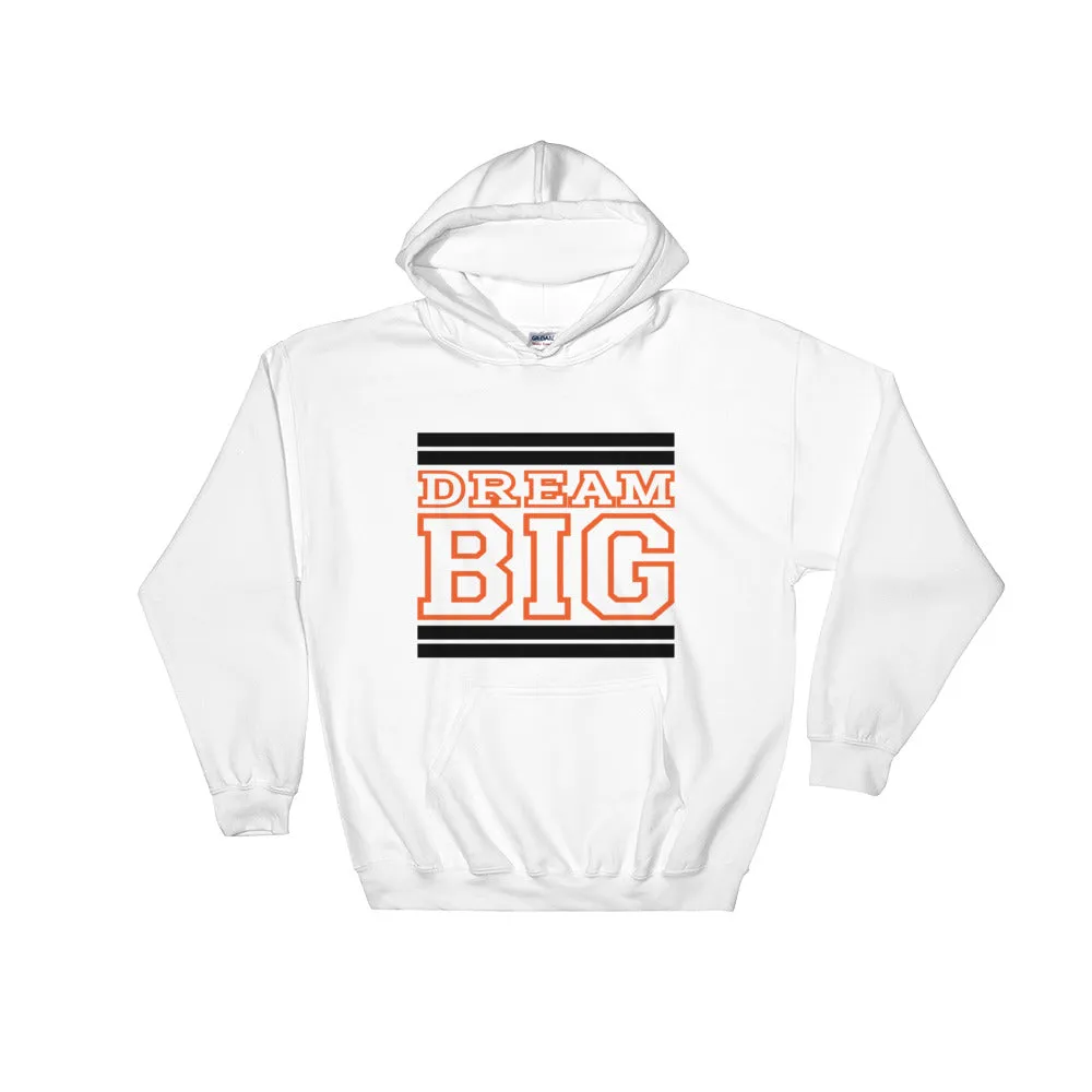 White Black and Orange Hooded Sweatshirt
