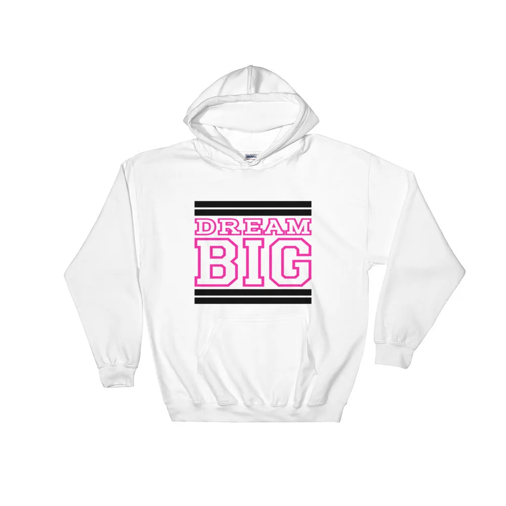 White Black and Pink Hooded Sweatshirt