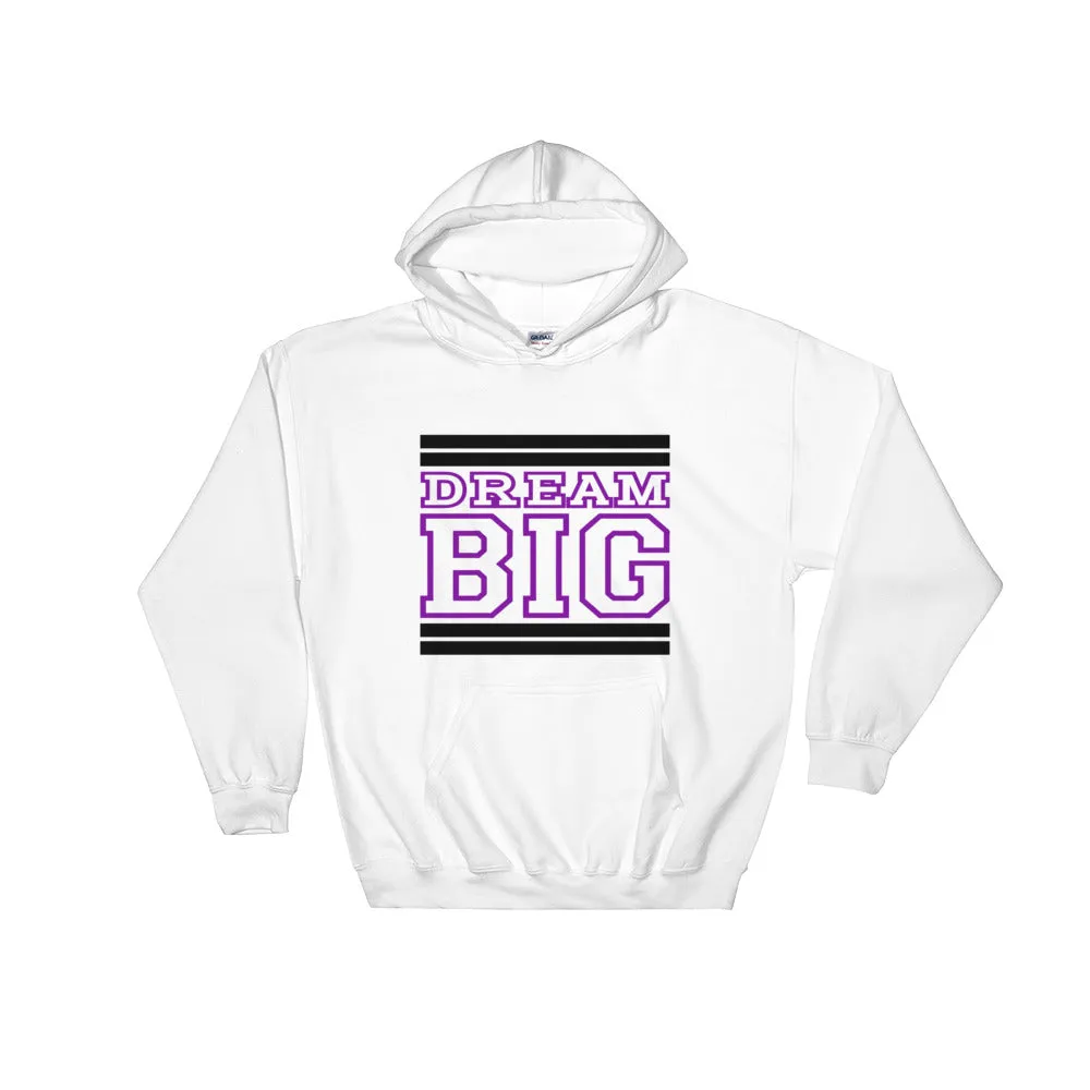 White Black and Purple Hooded Sweatshirt