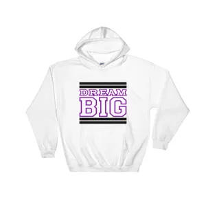 White Black and Purple Hooded Sweatshirt