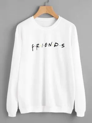 White friend sweat shirt for womens