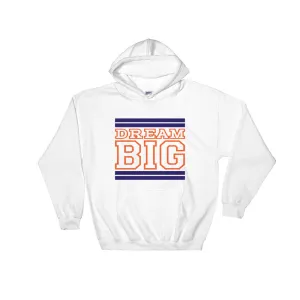 White Navy Blue and Orange Hooded Sweatshirt