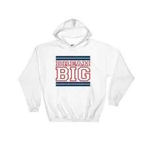 White Navy Blue and Red Hooded Sweatshirt