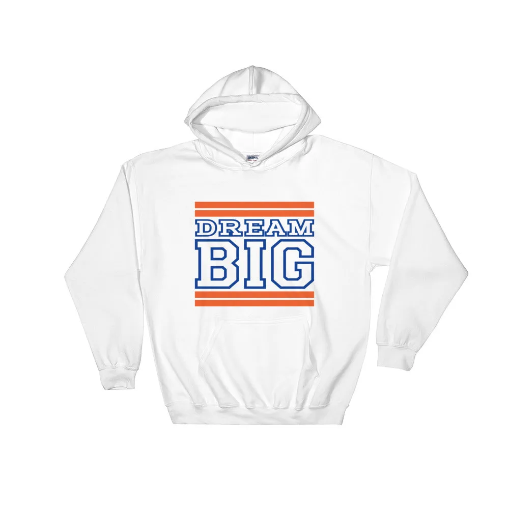 White Orange and Royal Blue Hooded Sweatshirt