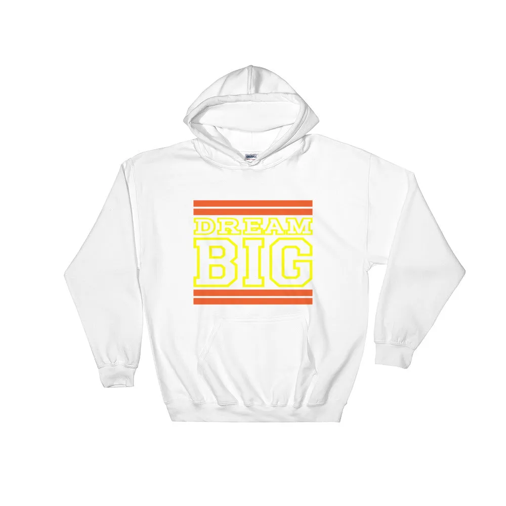 White Orange and Yellow Hooded Sweatshirt