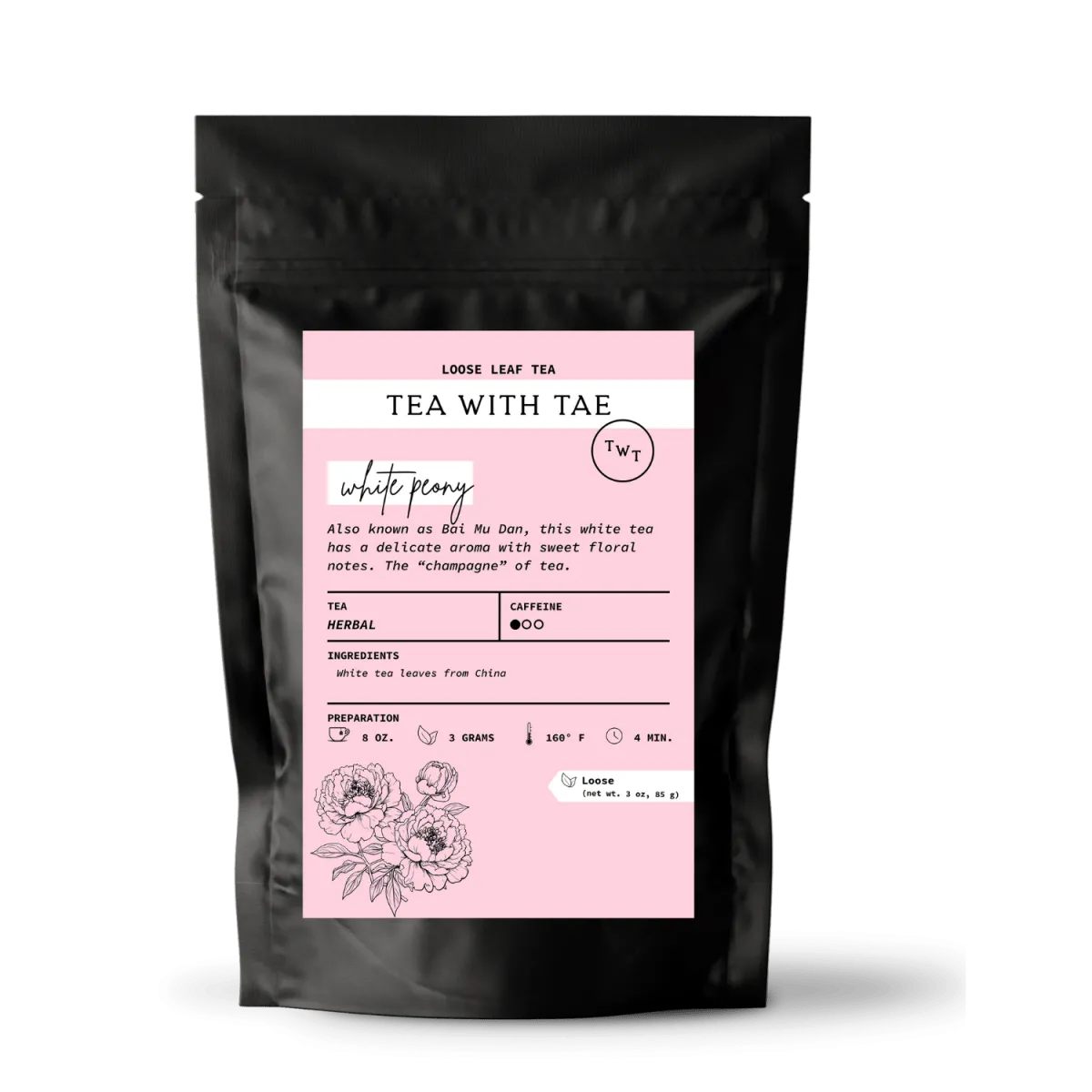 White Peony Loose Leaf Pouch (3oz. Loose Leaf Tea)