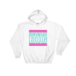 White Pink and Turquoise Hooded Sweatshirt