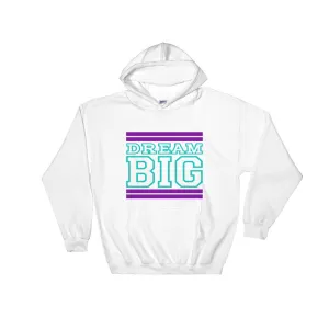 White Purple and Teal Hooded Sweatshirt