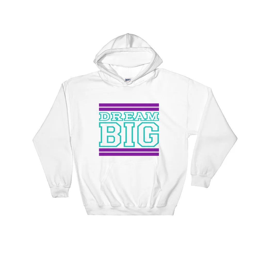 White Purple and Teal Hooded Sweatshirt