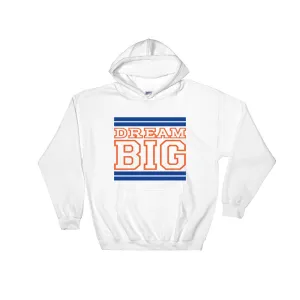White Royal Blue and Orange Hooded Sweatshirt