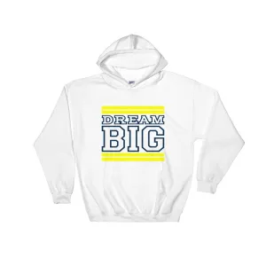 White Yellow and Navy Blue Hooded Sweatshirt