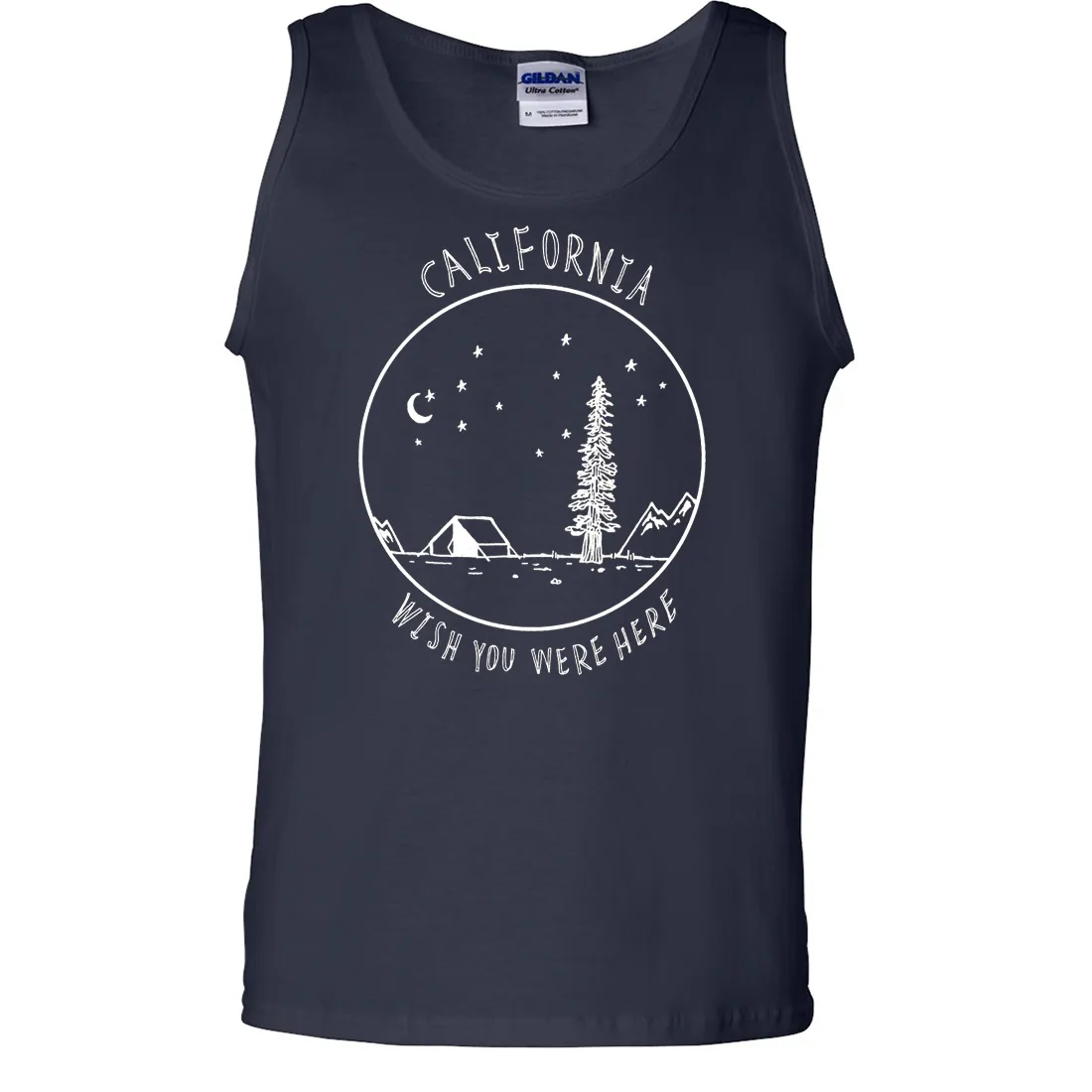 Wish You Were Here White Print Asst Colors Tank Top