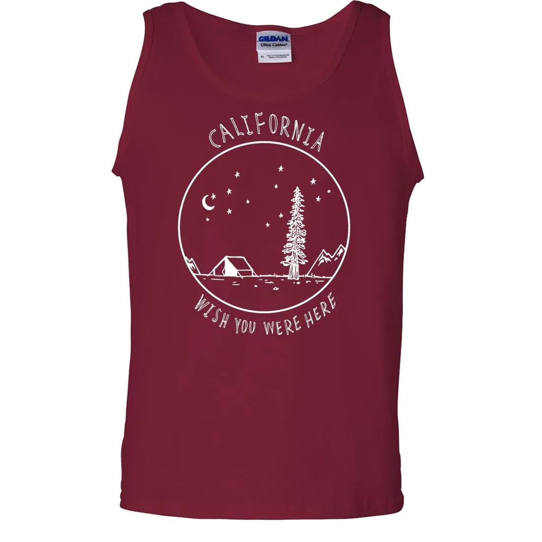 Wish You Were Here White Print Asst Colors Tank Top