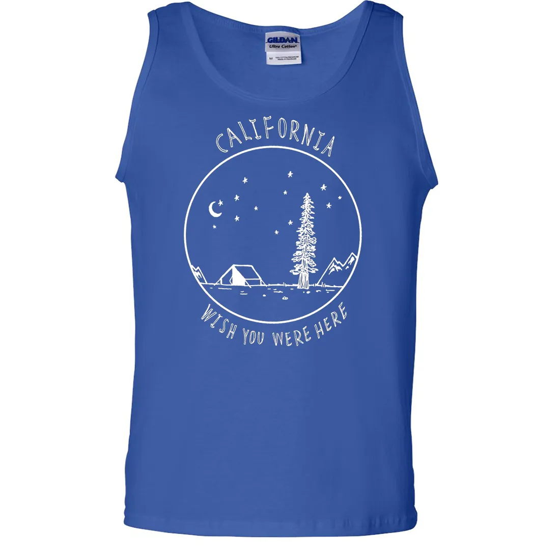 Wish You Were Here White Print Asst Colors Tank Top