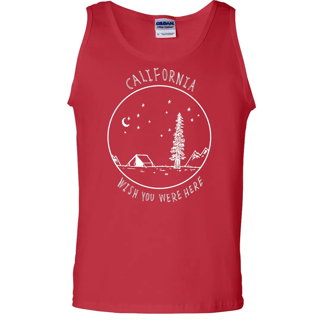 Wish You Were Here White Print Asst Colors Tank Top