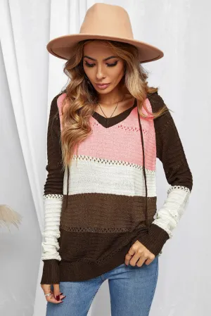 Women's Brown Beach Bonfire Knitted Hoodie
