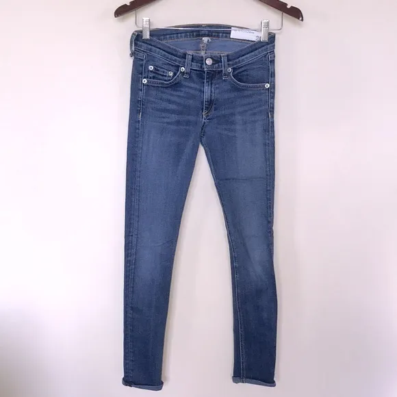 Women’s Rag &amp; Bone Woodford Wash Skinny Jeans Size 24