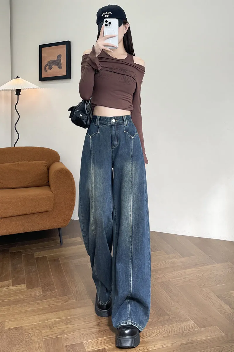Women's Straight Leg Jeans with a Slimming Effect