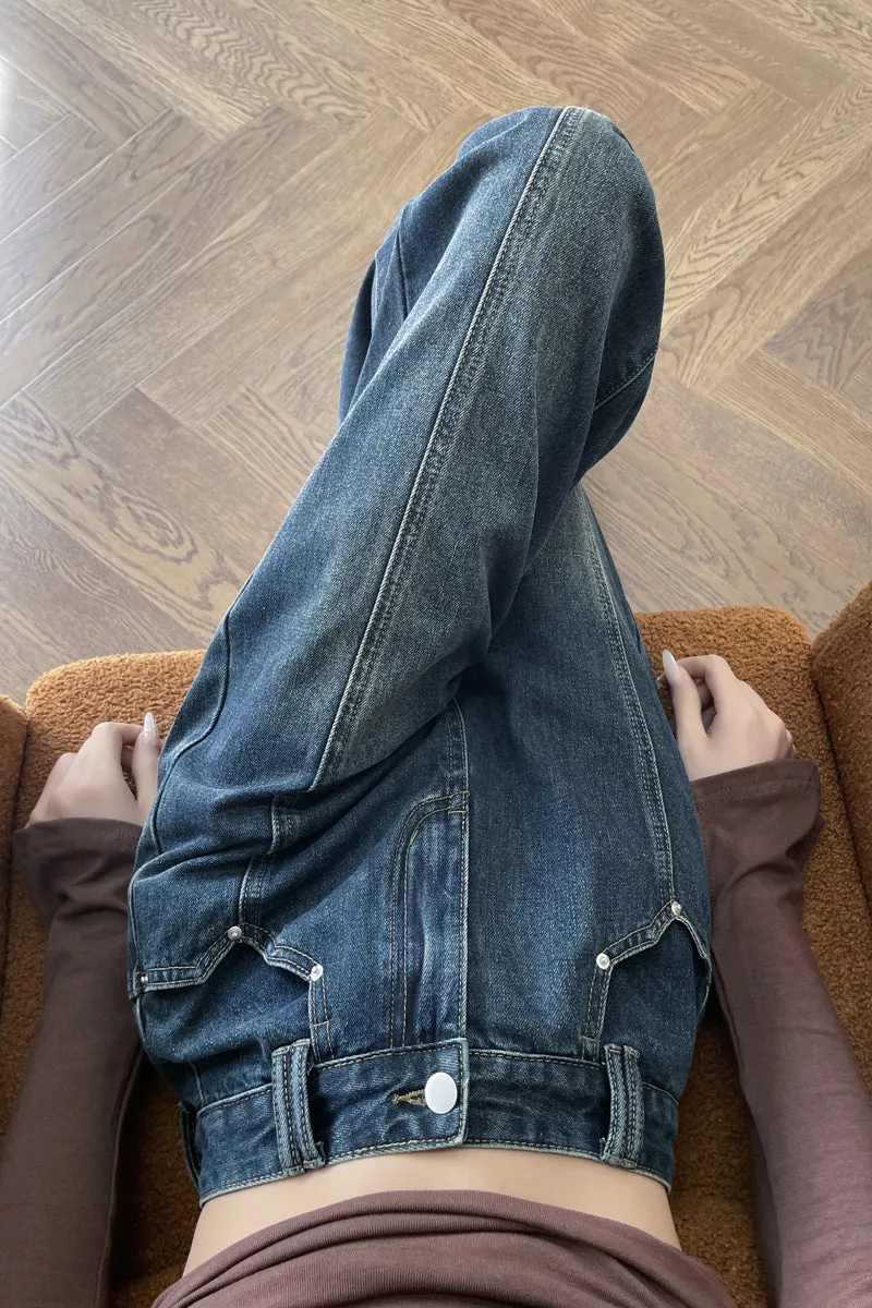 Women's Straight Leg Jeans with a Slimming Effect