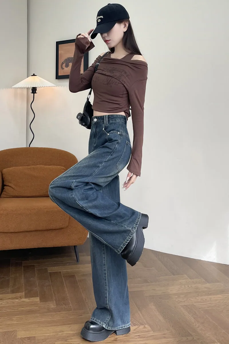 Women's Straight Leg Jeans with a Slimming Effect