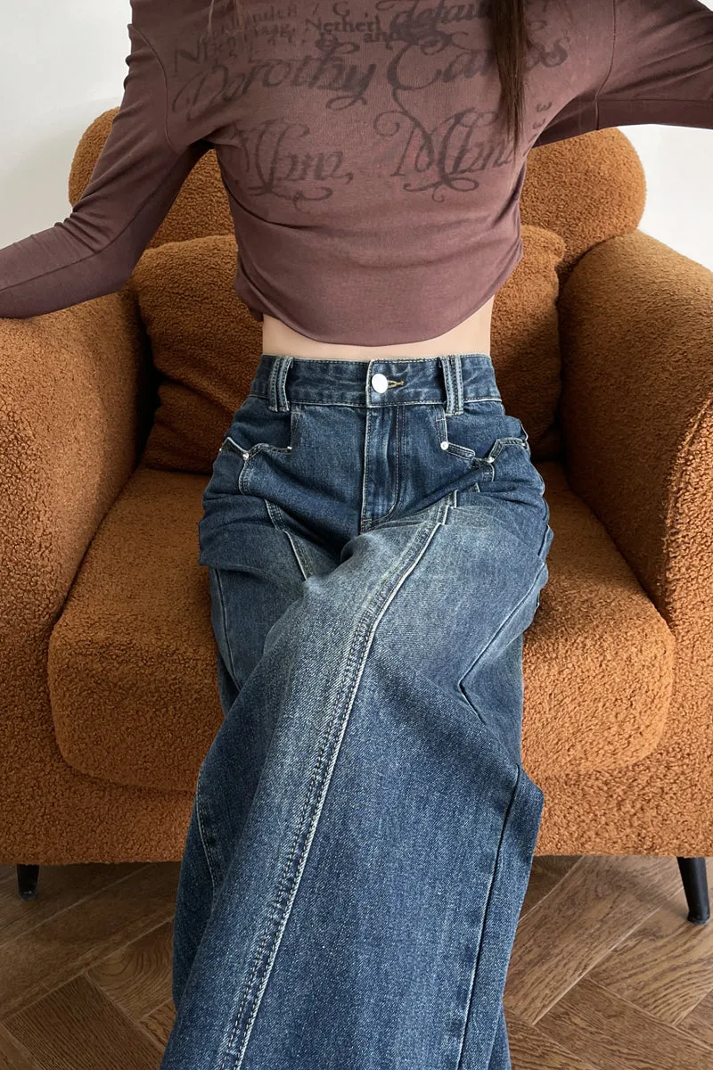 Women's Straight Leg Jeans with a Slimming Effect