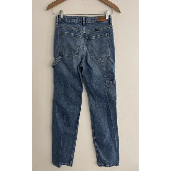 Wrangler Jeans 2 - 26 x 32 Mid Rise Loose Straight Cargo Pocket Logo Pockets