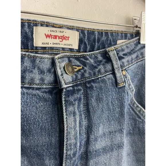 Wrangler Jeans 2 - 26 x 32 Mid Rise Loose Straight Cargo Pocket Logo Pockets